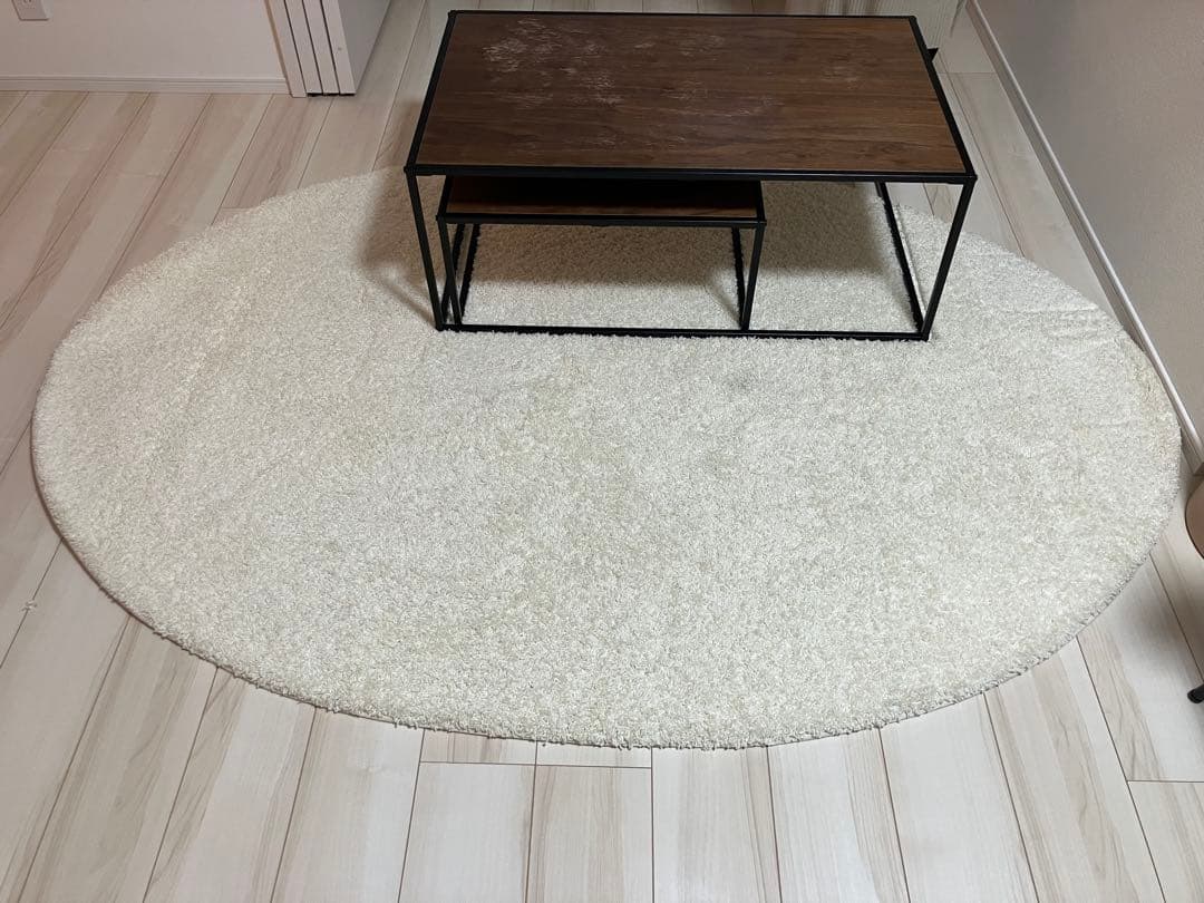 ✨ウール ラグ　エクリュ色　未使用　ジャスパー✨