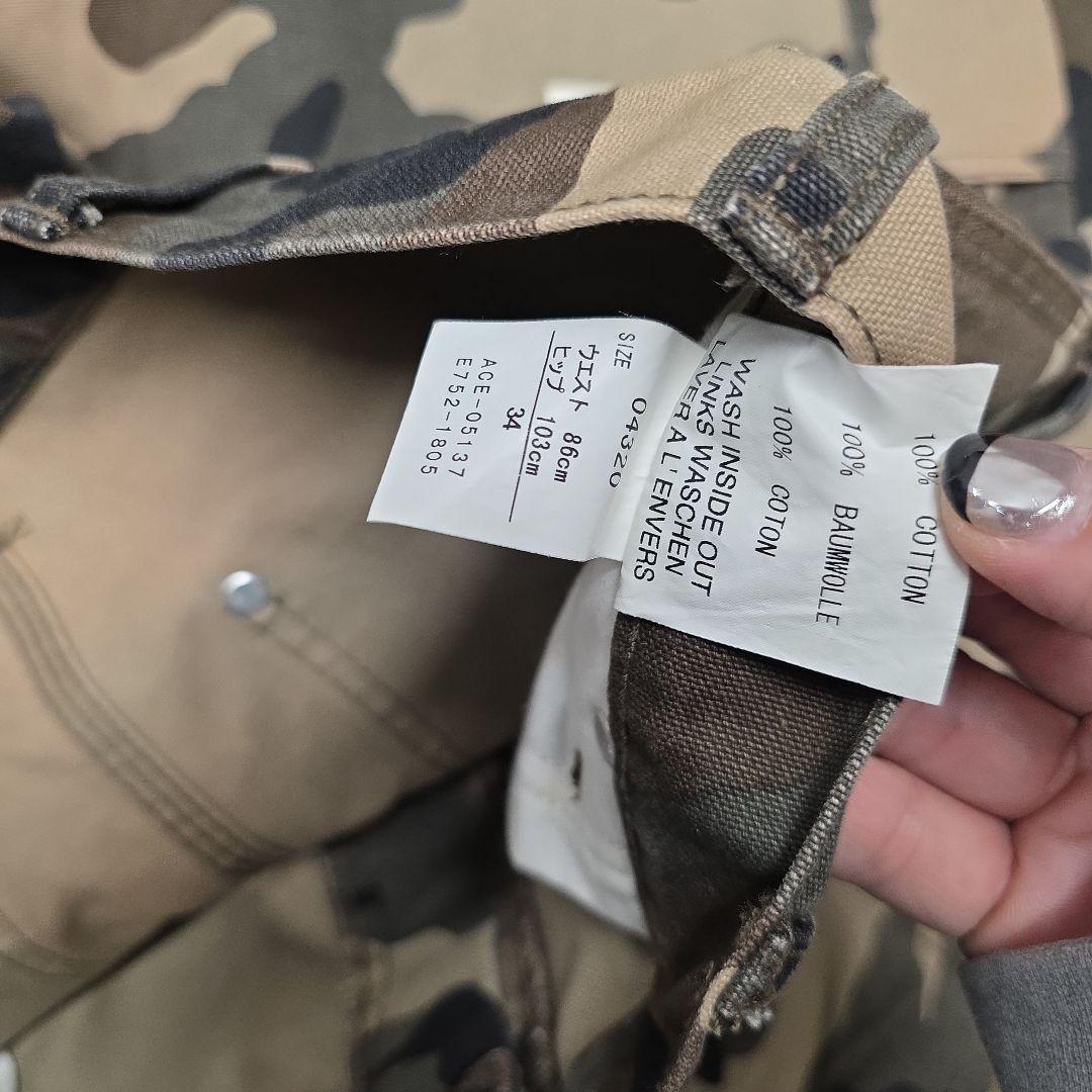 90s～00s カーハート　ダブルニー　超希少！ ウッドランドカモ　迷彩