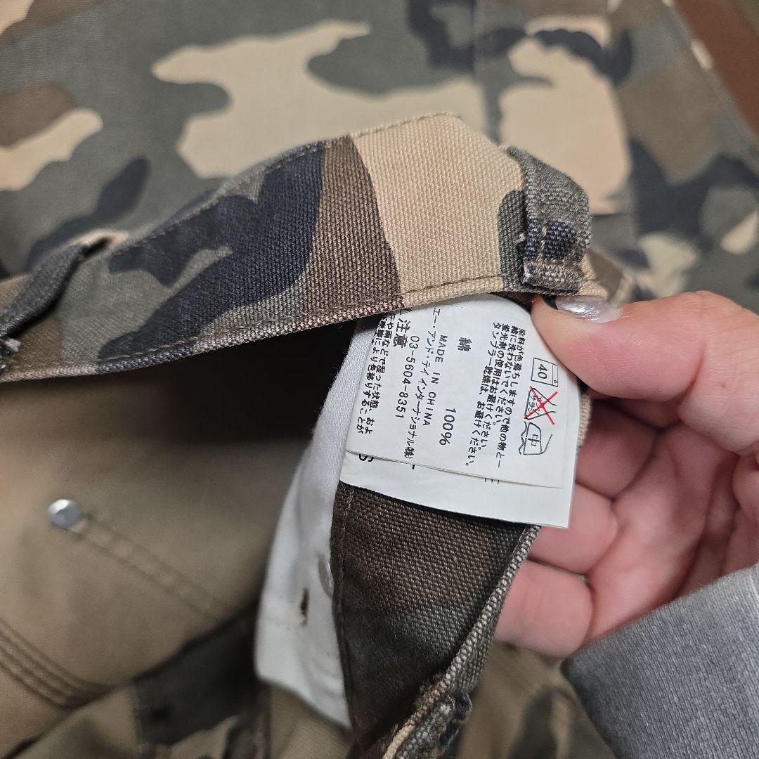 90s～00s カーハート　ダブルニー　超希少！ ウッドランドカモ　迷彩