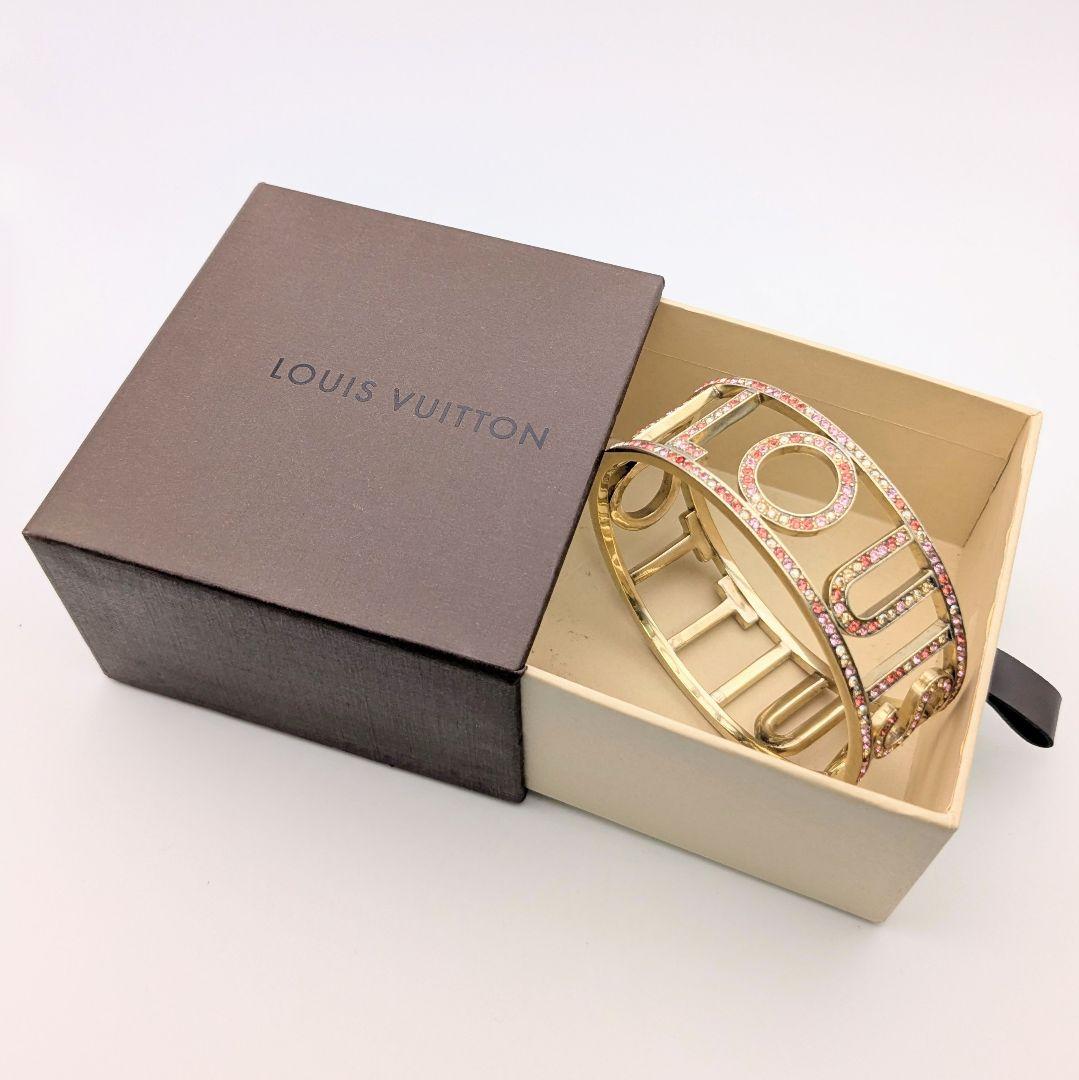 希少 ルイヴィトン ブラスレ ミルエウンヌ ラインストーン バングル 箱付