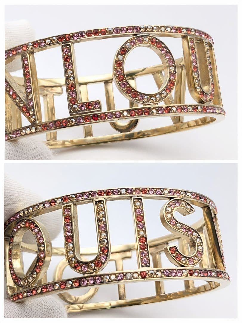 希少 ルイヴィトン ブラスレ ミルエウンヌ ラインストーン バングル 箱付