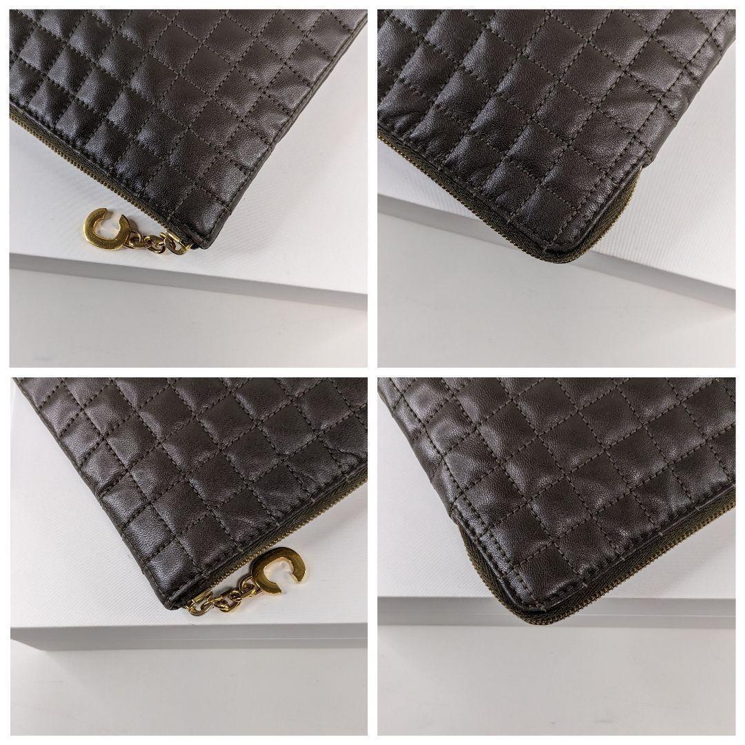 CELINE　セリーヌ　クラッチバッグ　セカンドバッグ　Cチャーム　キルティング