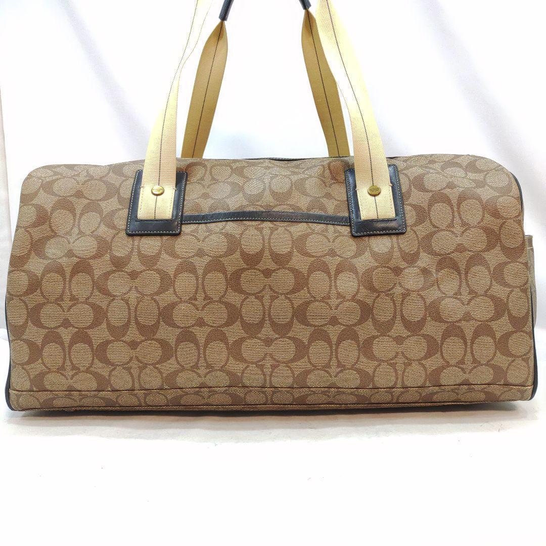 【美品】コーチ ボストンバッグ 2way ショルダー レザー×PVC ヘリテージ