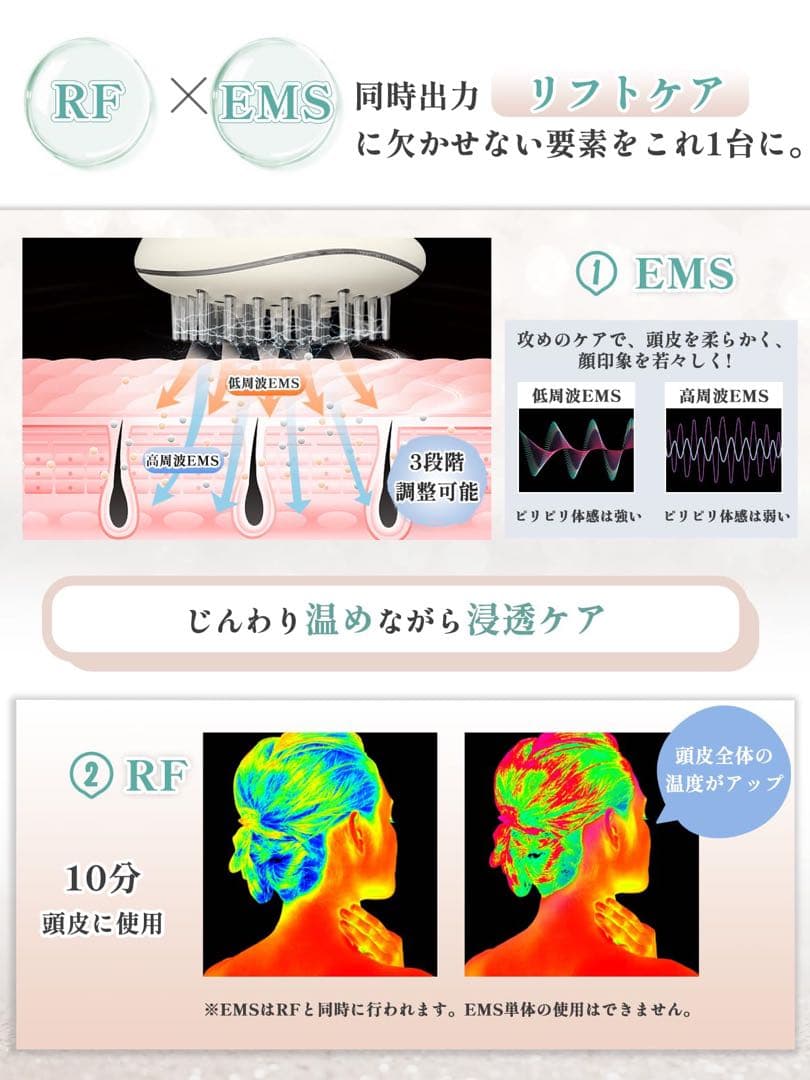 新品送料無料/ Kiboer 電気ブラシ 美顔器 リフトアップ 頭皮ケア