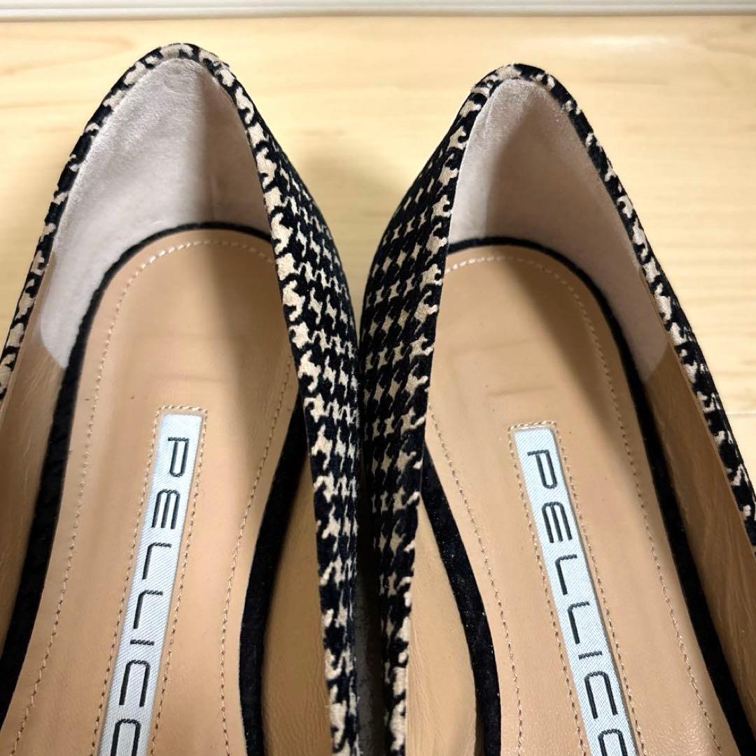 PELLICO フラットシューズ 35.5 千鳥格子柄
