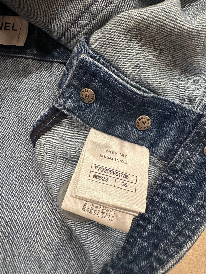 CHANELシャネル　ココマークロゴデニムトップス