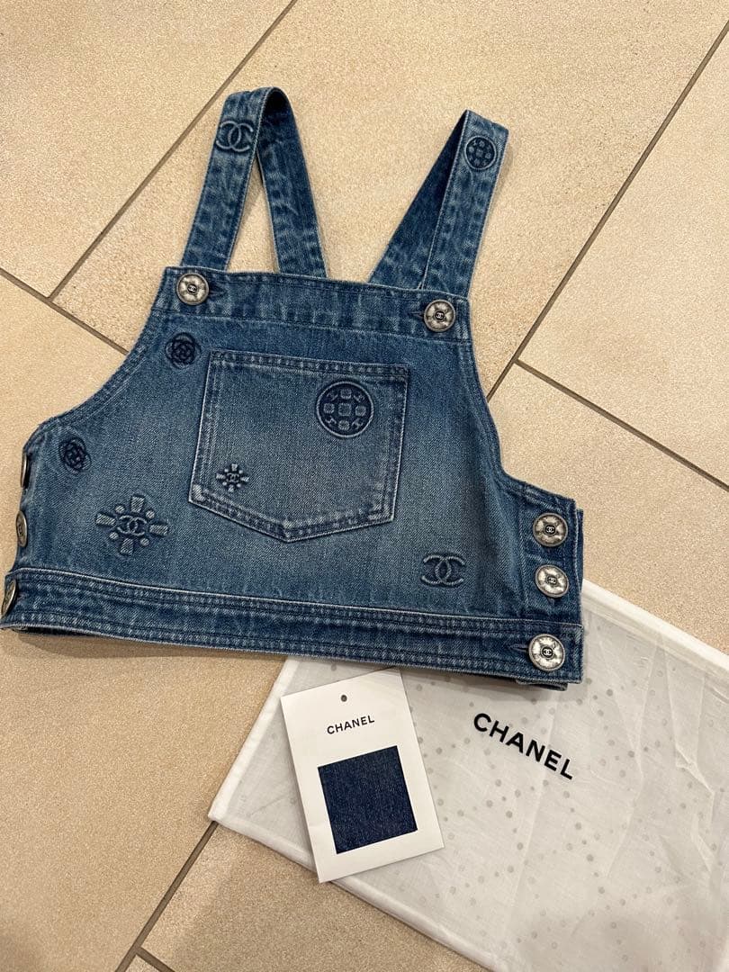 CHANELシャネル　ココマークロゴデニムトップス