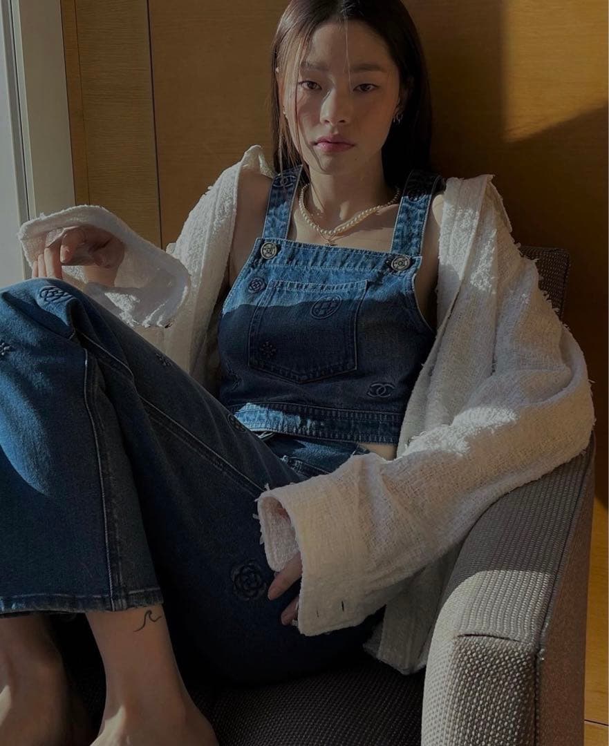 CHANELシャネル　ココマークロゴデニムトップス