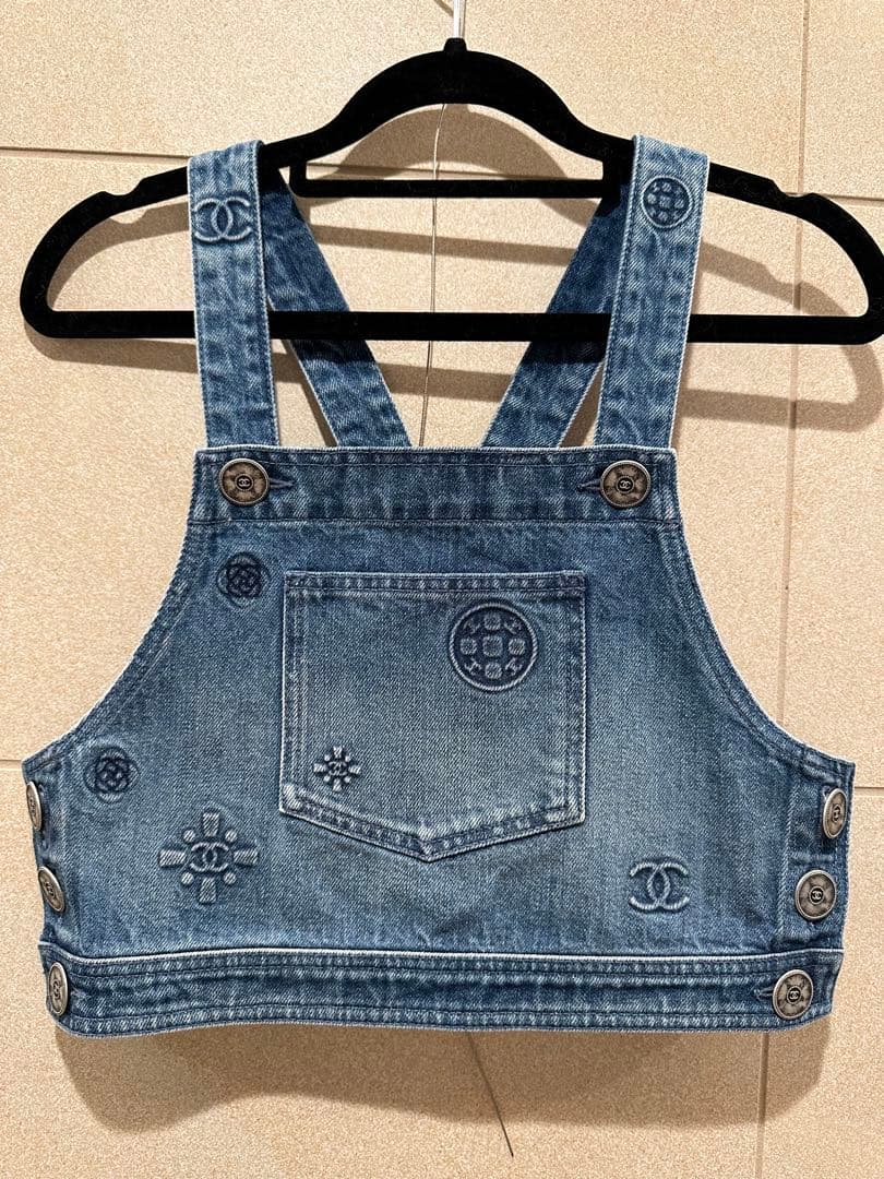 CHANELシャネル　ココマークロゴデニムトップス