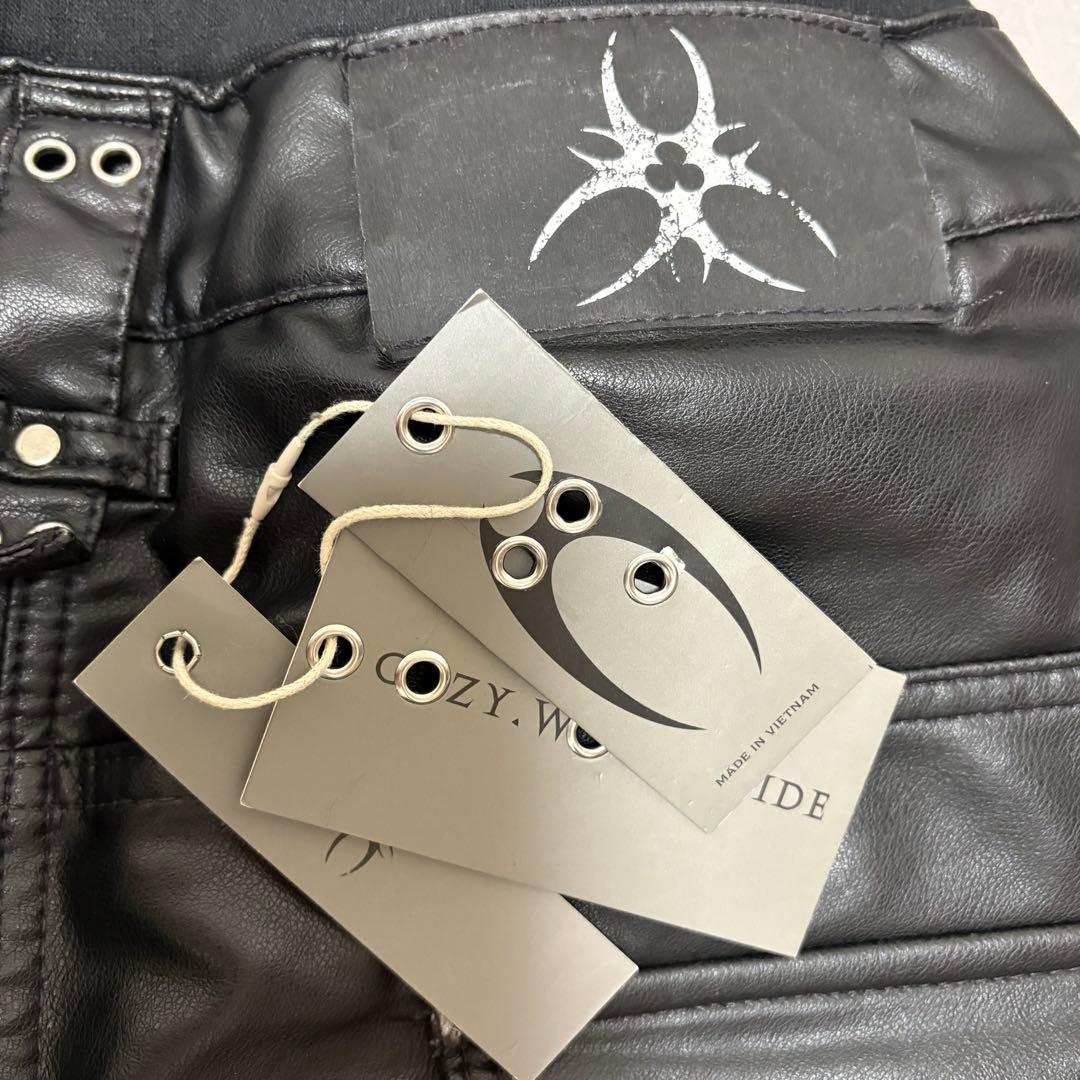 パンツ Cozy Worldwide leather cargopants S