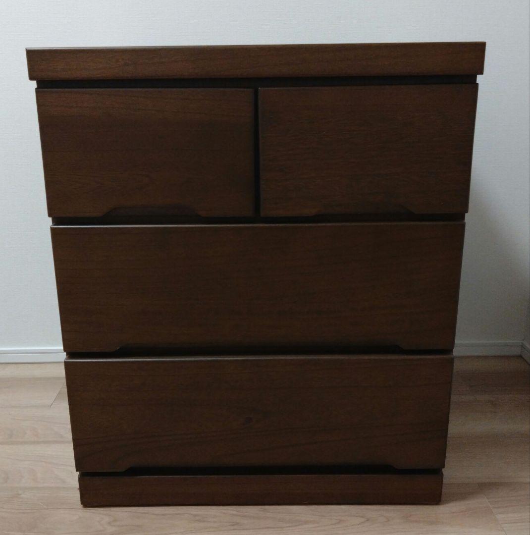 【kazu8tami】大川家具 木製クローゼットチェストキャスター付き