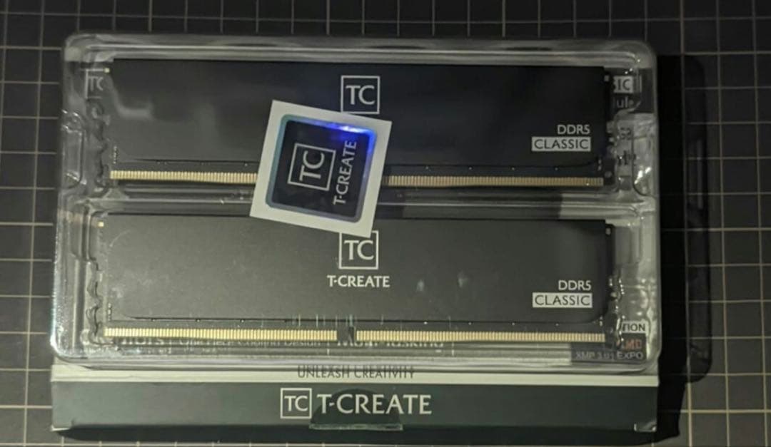 TEAM T-CREATE DDR5 6000Mhz 32GBx2枚