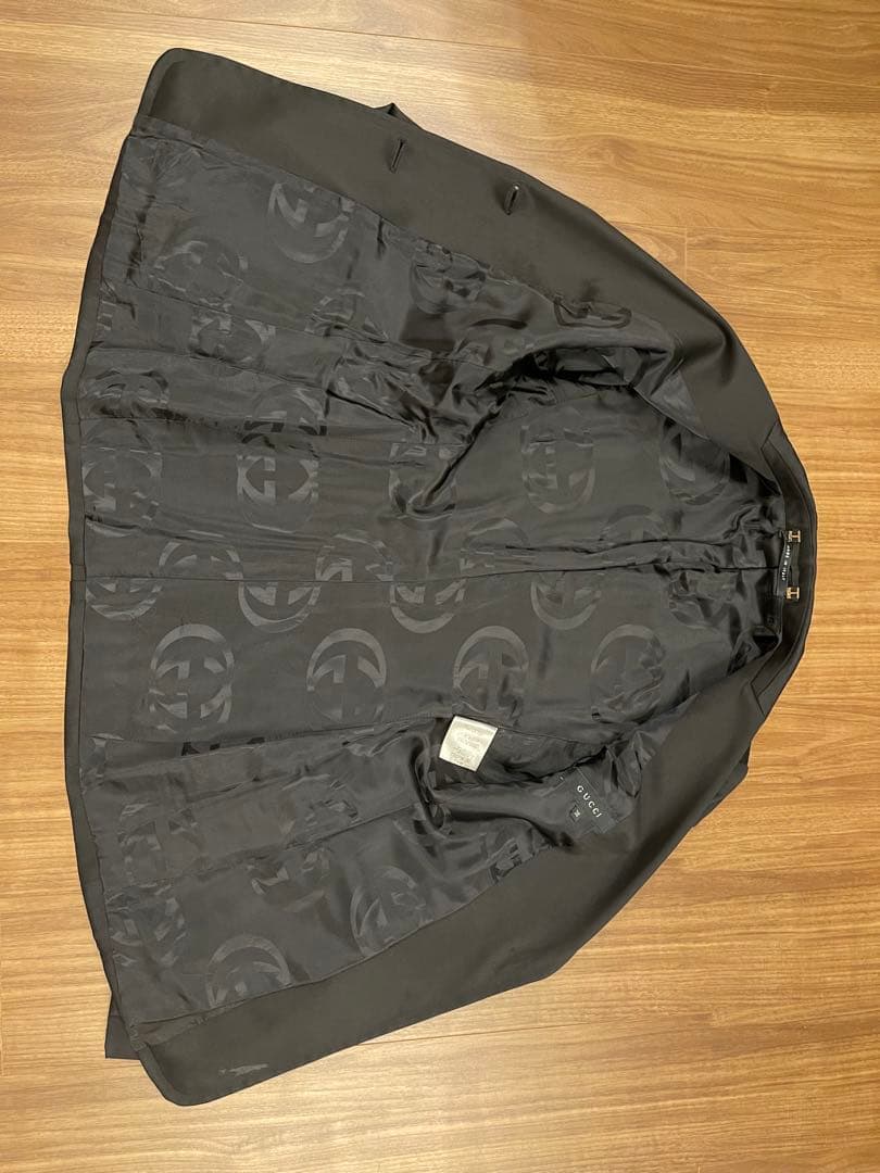 【YUKO】GUCCI ブラック テーラードジャケット 超美品 ウール