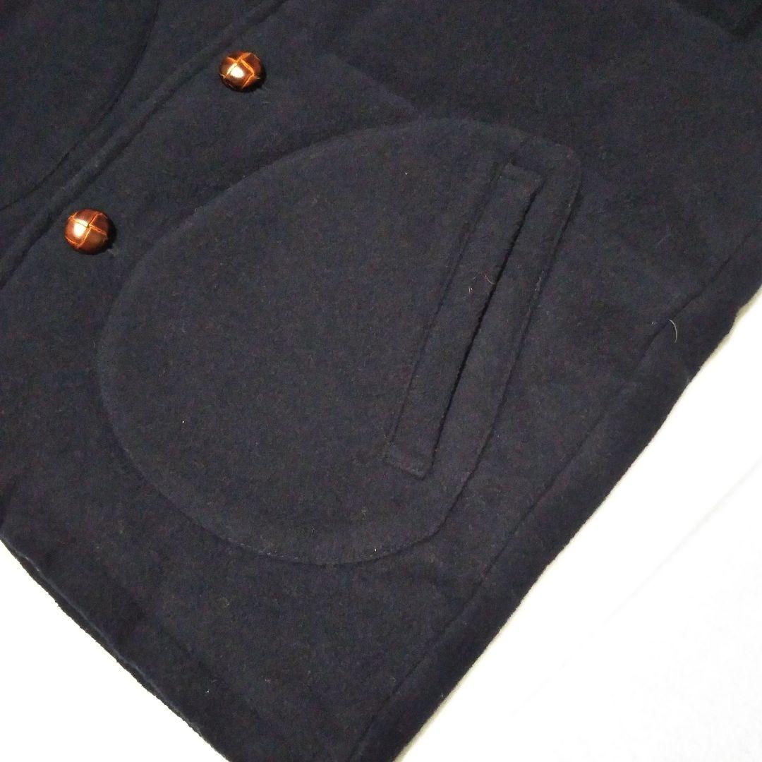 ダントンDANTON　BEAMS　ダウン　ベスト　ウール　別注　紺　42XL