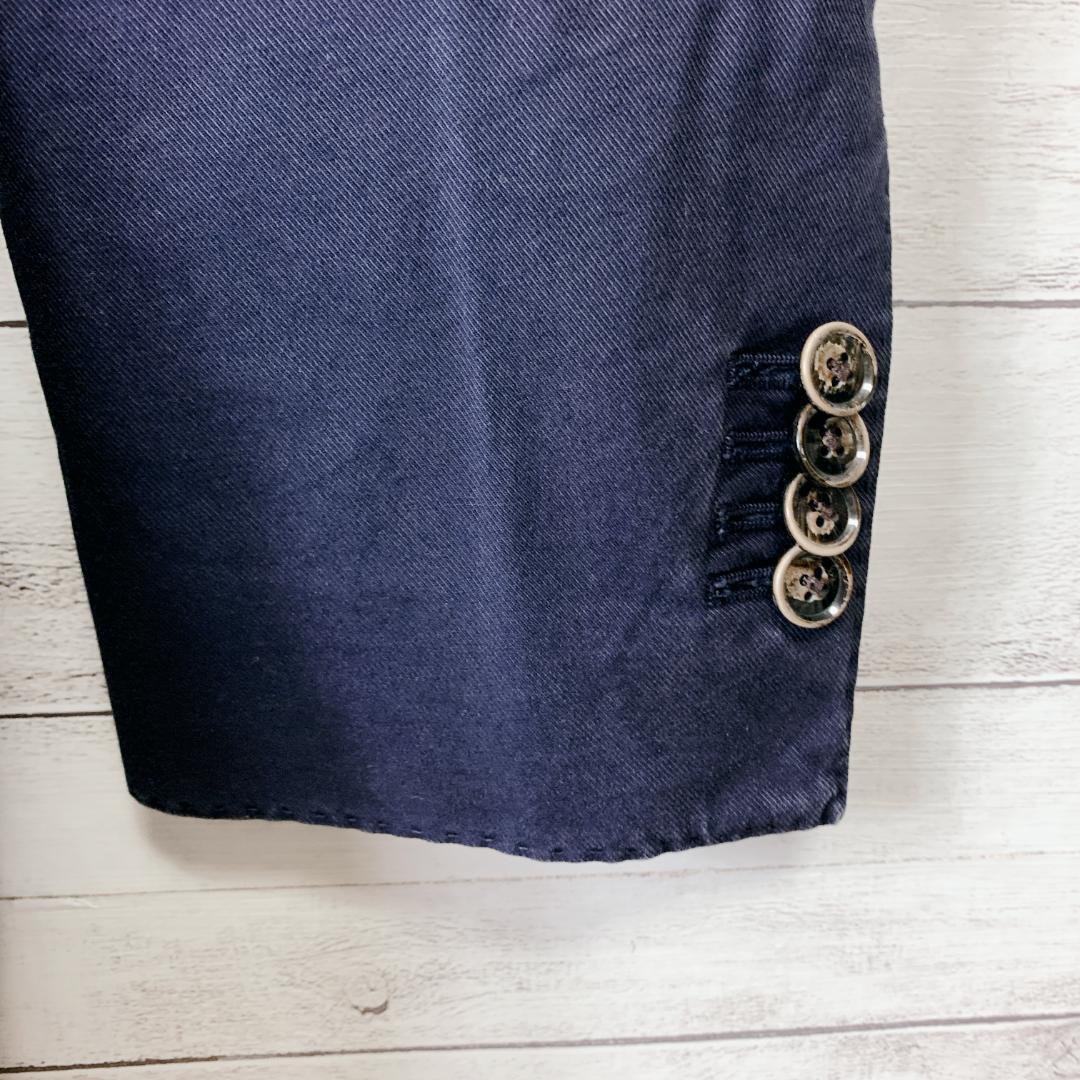 【LARDINI ラルディーニ】コットンジャケット ネイビー 花飾り