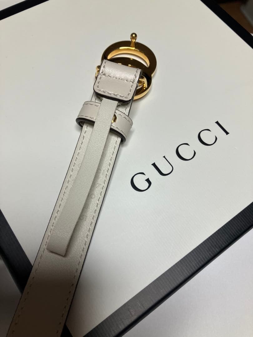 【専用❣️】GUCCI／レザーベルト／ダブルGロゴ
