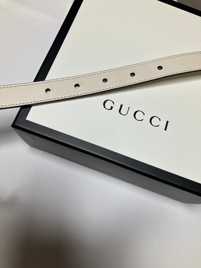 【専用❣️】GUCCI／レザーベルト／ダブルGロゴ