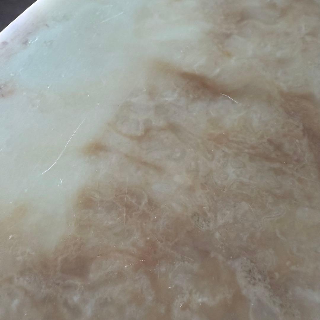 アンティーク 真鍮製脚付き 大理石天板 ラウンドテーブル ミニテーブル 飾り台