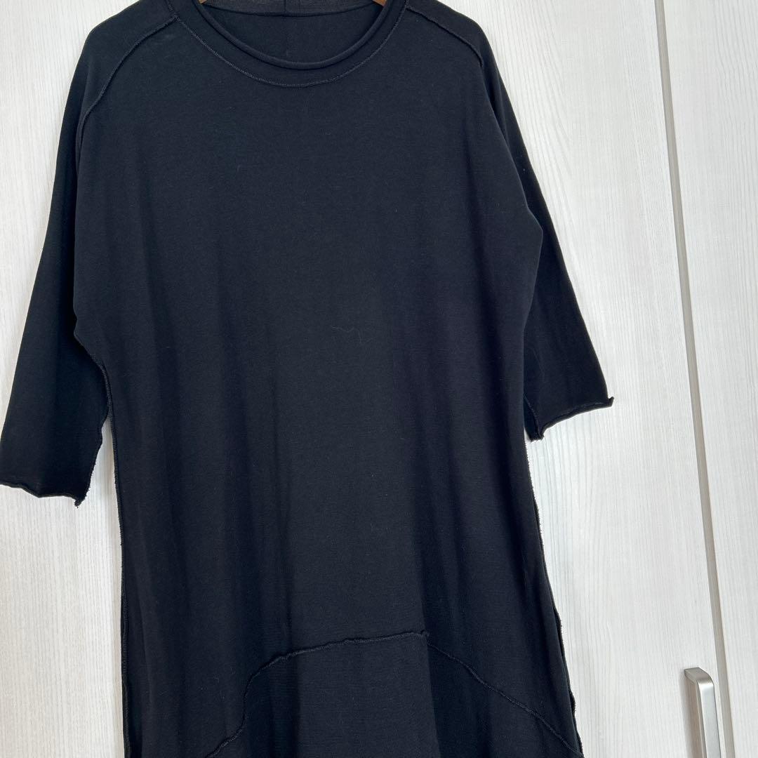 未使用　タマキニイメ　ふわりカットソーワンピース　コットン　ブラック