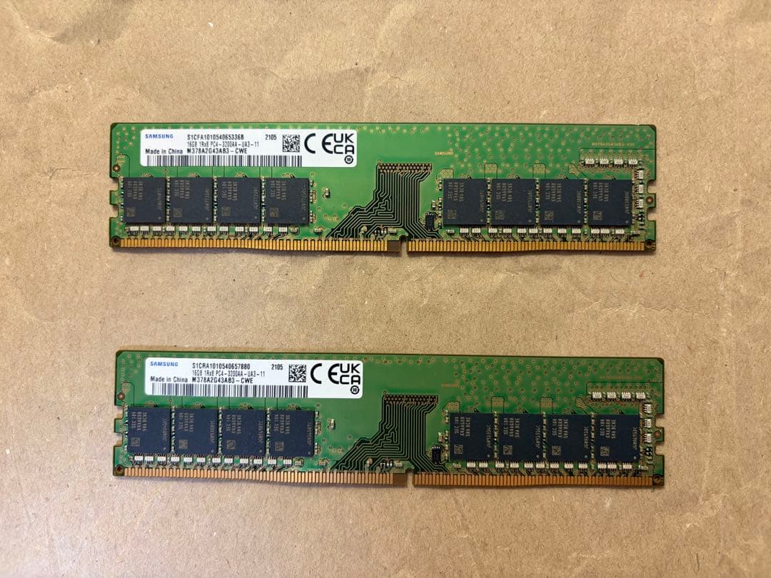 Samsung DDR4-3200 32GB 16GB×2枚