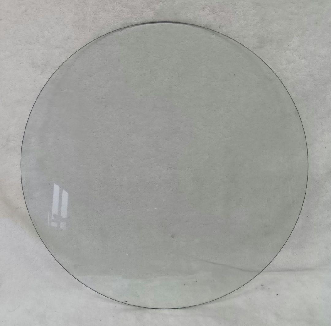 ラタン　サイドテーブル　ガラステーブル　籐　黒色　丸テーブル　センターテーブル