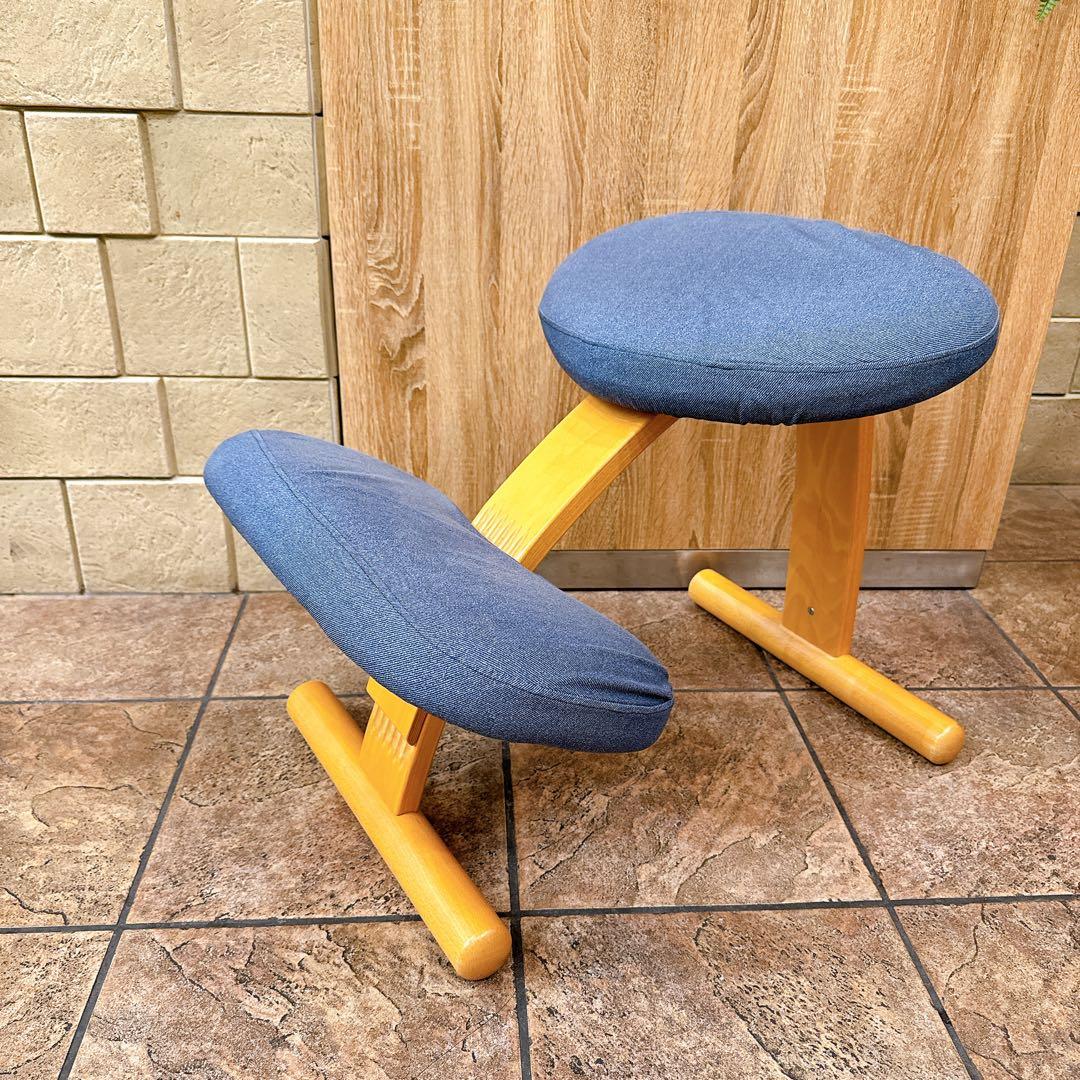 【美品】Rybo バランスチェアイージー 姿勢矯正椅子 おまけカバー付き