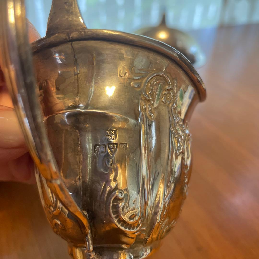 英国製　純銀　アンティーク ティーセット 3点セット