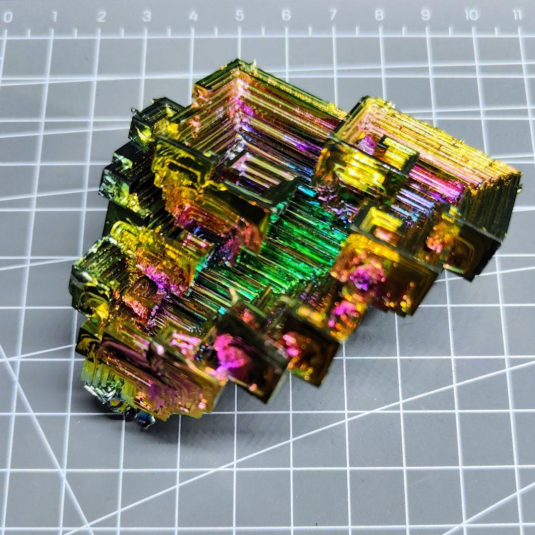 絶品　ビスマス結晶　ビスマス晶簇 192g【レインボーファクトリー】