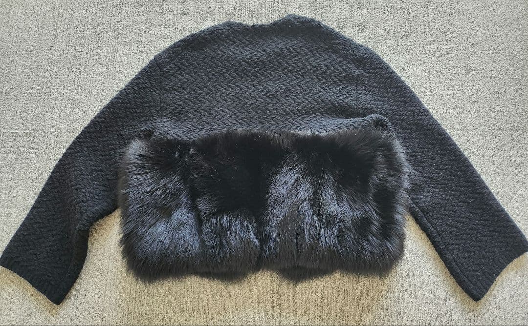 N*g様 DRAWER ドゥロワー ファー ニット カーディガン コート カシミ