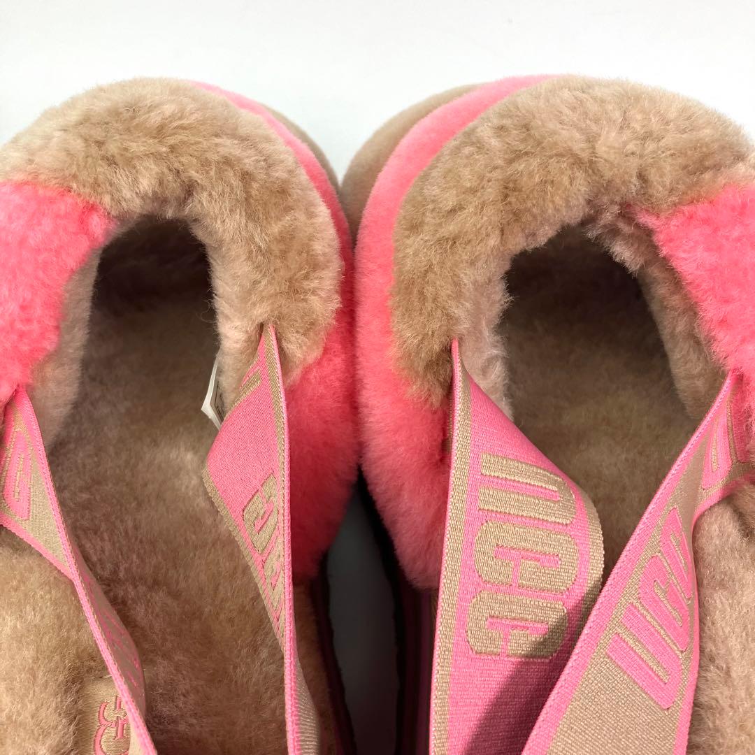 【未使用級】UGG ディスコストライプスライド　バックストラップ　厚底　26cm