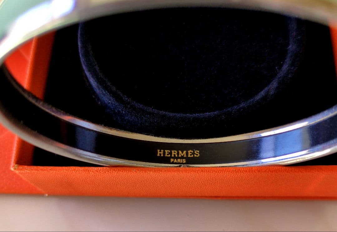 HERMES 　エマイユPM 　バングル　シルバー　ブレスレット