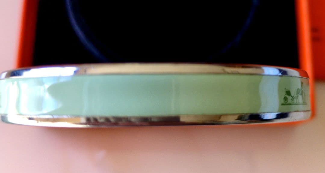 HERMES 　エマイユPM 　バングル　シルバー　ブレスレット