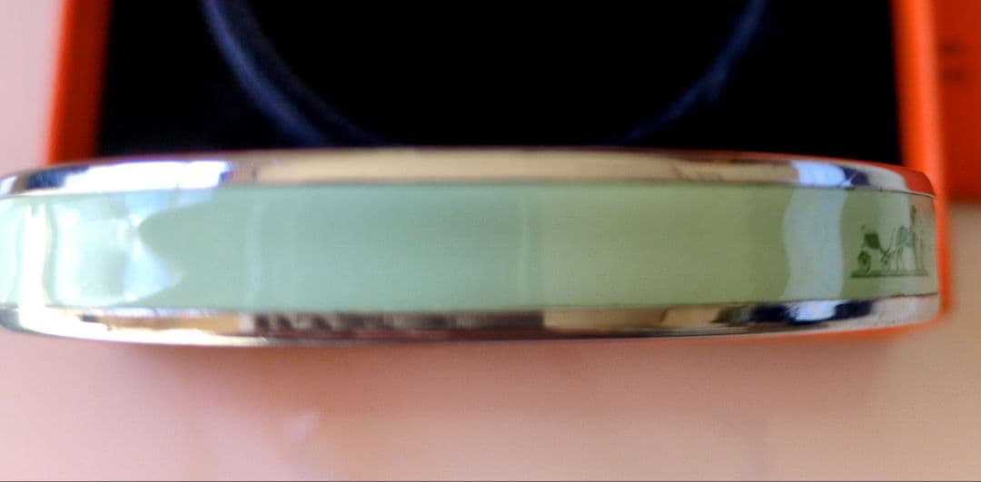 HERMES 　エマイユPM 　バングル　シルバー　ブレスレット