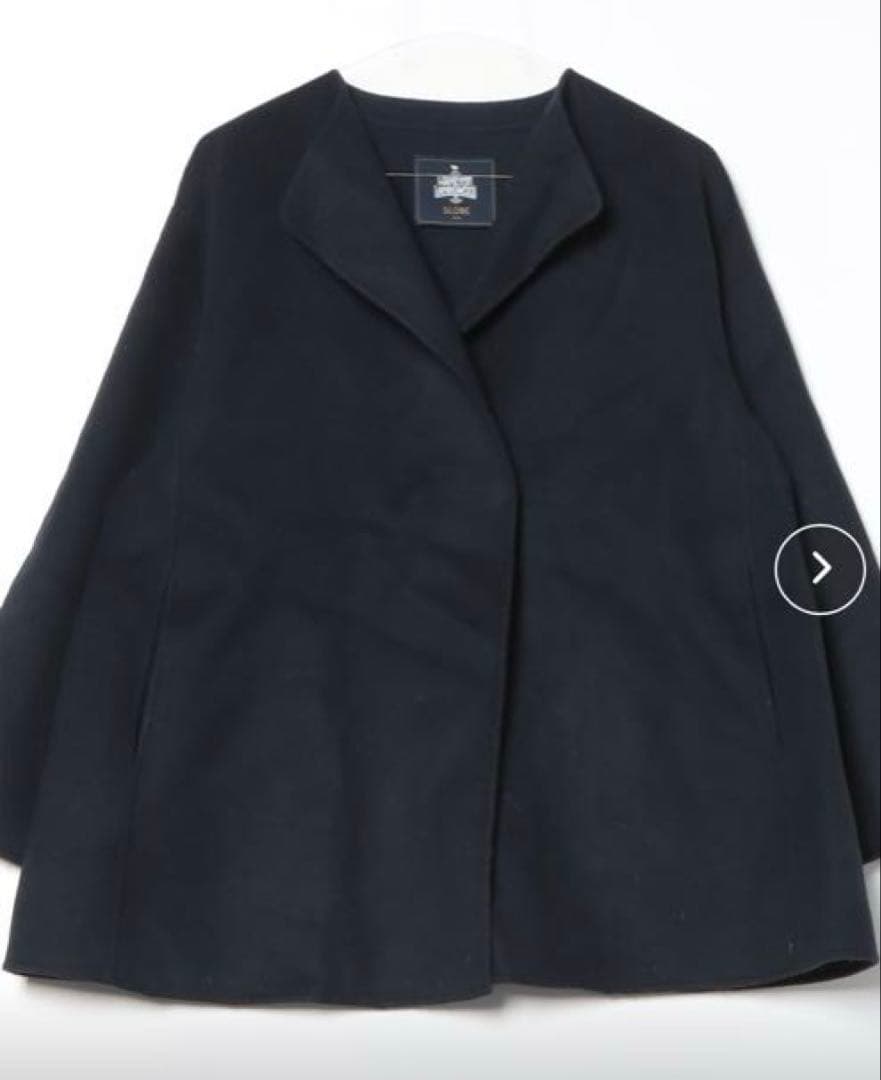 slobe iena HAMILTON ダブルフェイスウールショートコート◆