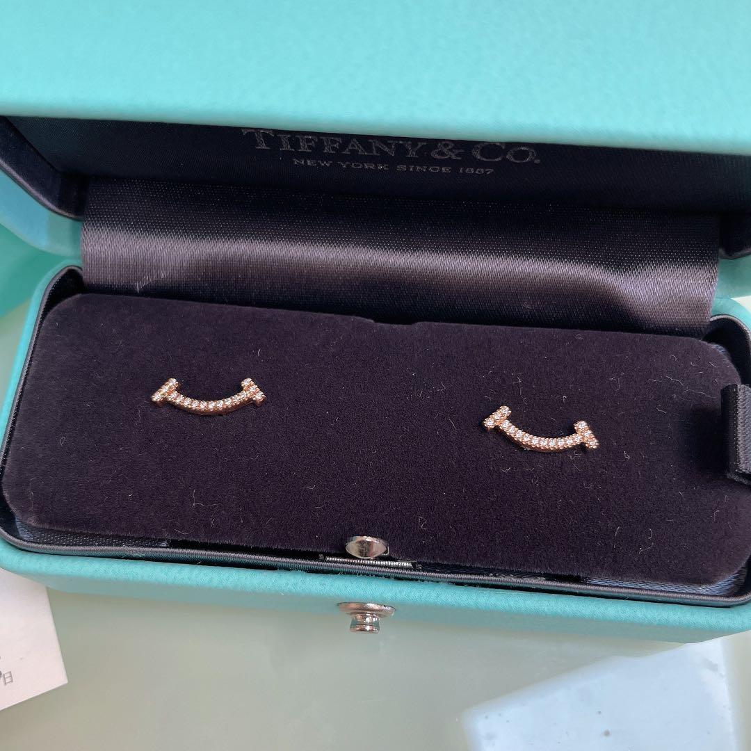ティファニー　tiffany Tスマイルピアス　ローズゴールド　右耳のみ