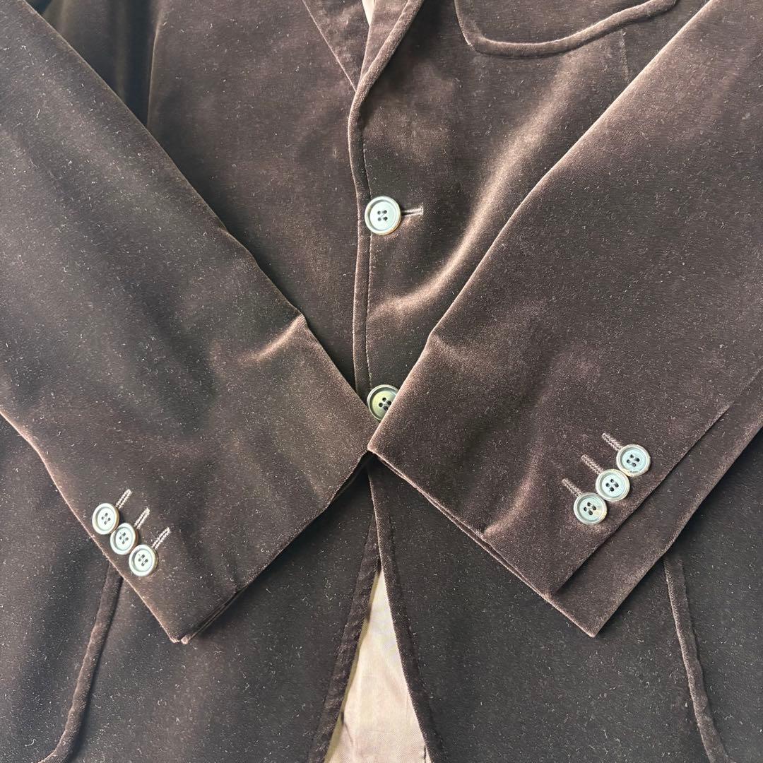 【美品】miumiu ベロア ブラウン テーラードジャケット 54 2B