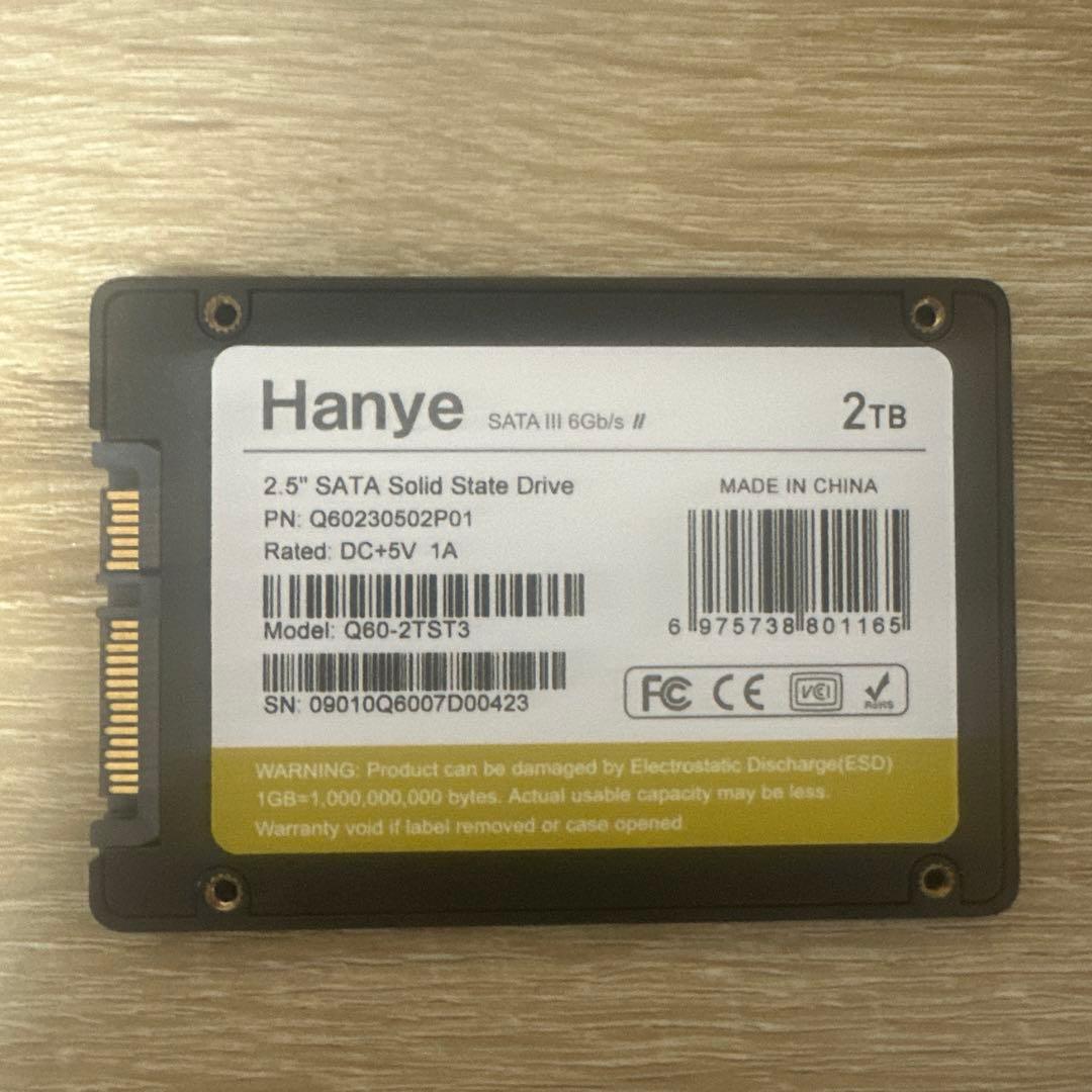 内蔵型SSD Hanye Q60 2TB SATA SSD