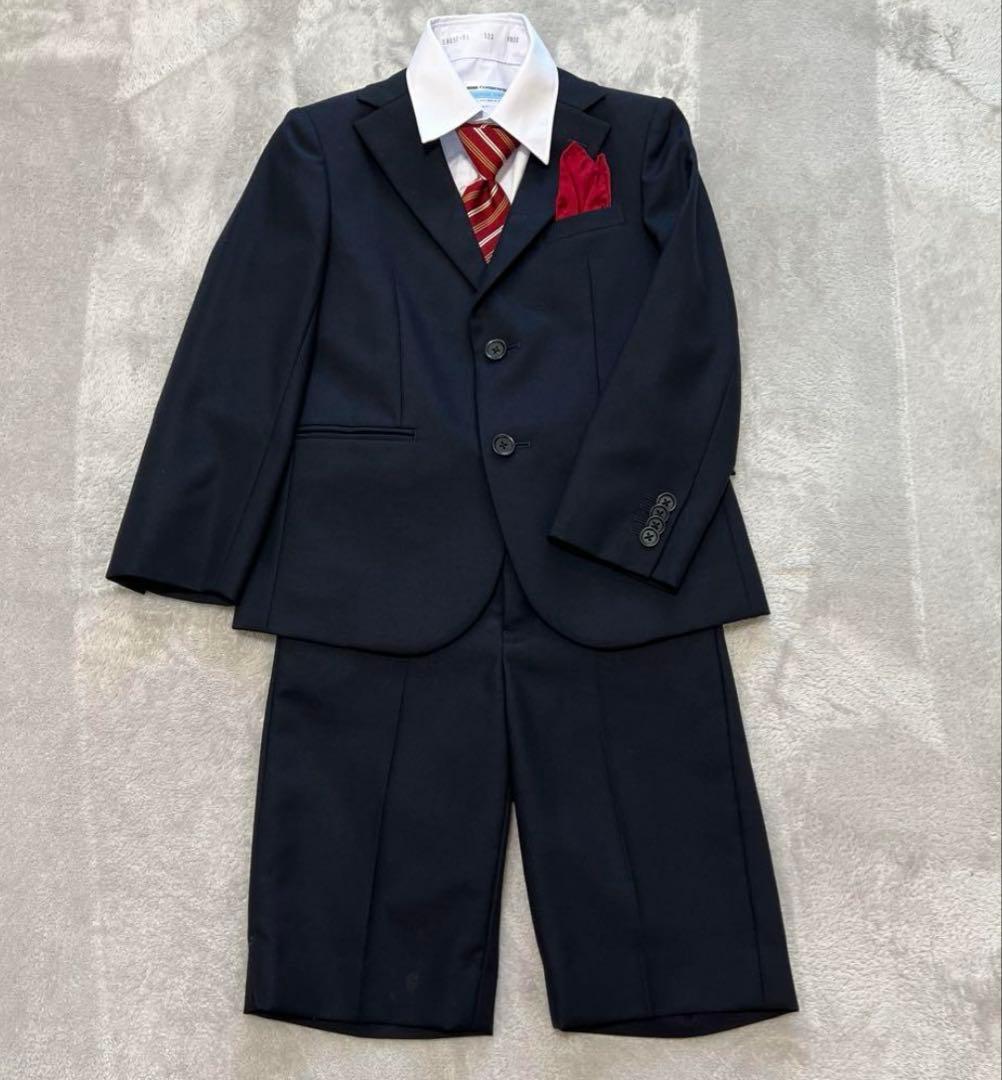 卒園式、入学式に　ファミリアのスーツ（濃紺）