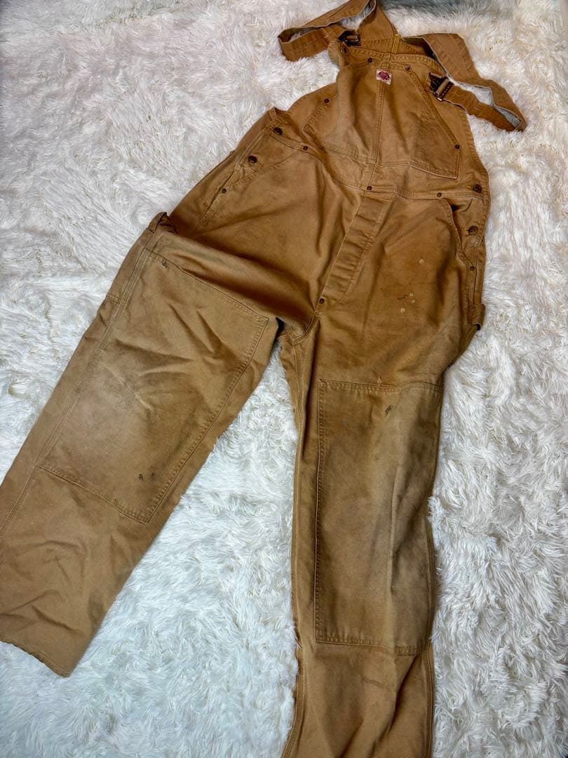 SAINT MICHAEL ヴィンテージ加工 ダブルニー オーバーオール　デニム