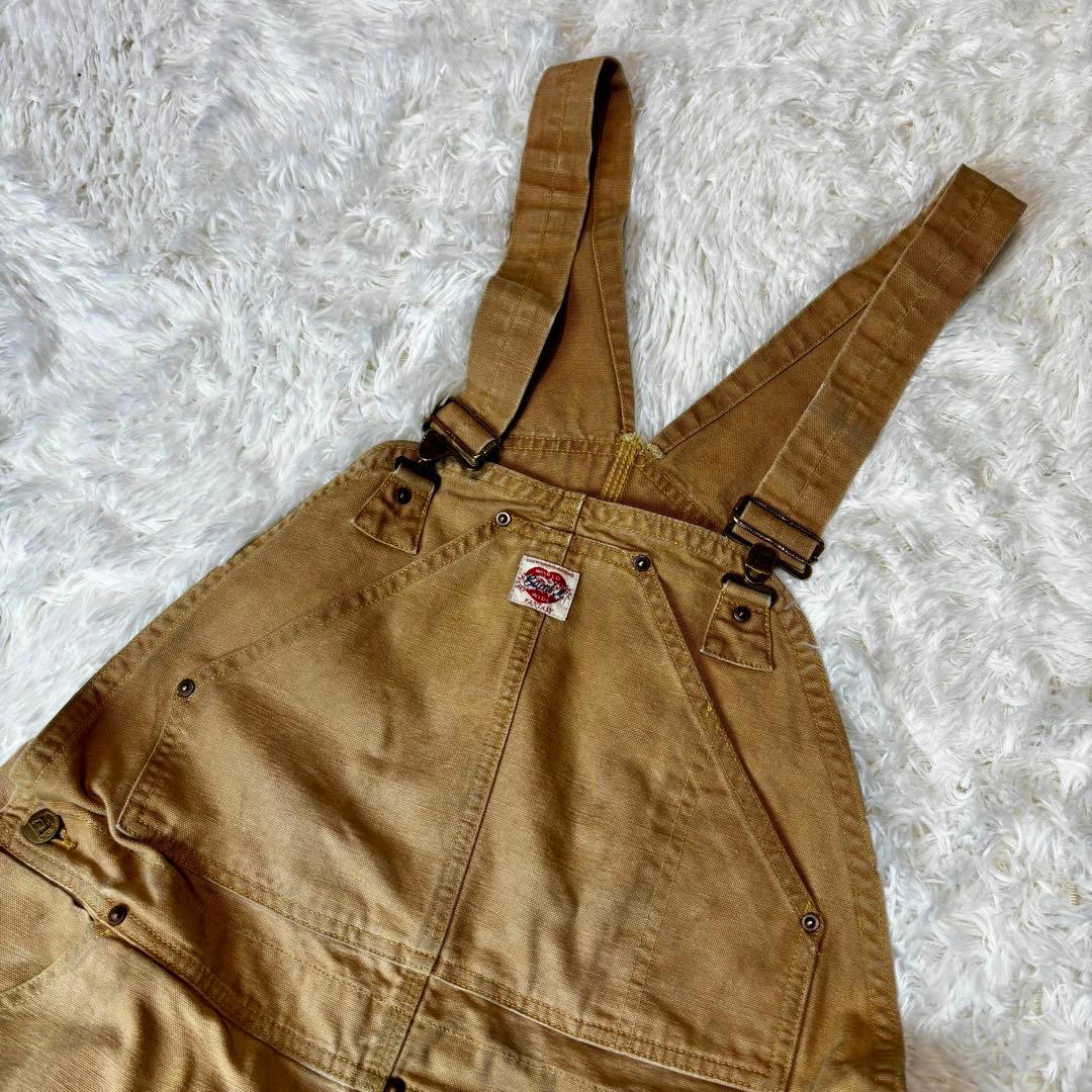 SAINT MICHAEL ヴィンテージ加工 ダブルニー オーバーオール　デニム