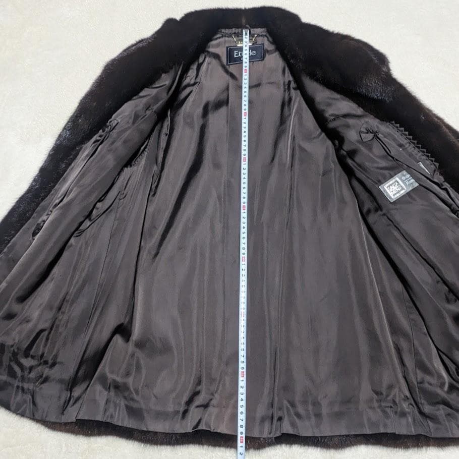 Etude SAGA MINK デミバフ ミンクコート 銀タグ ダークブラウン