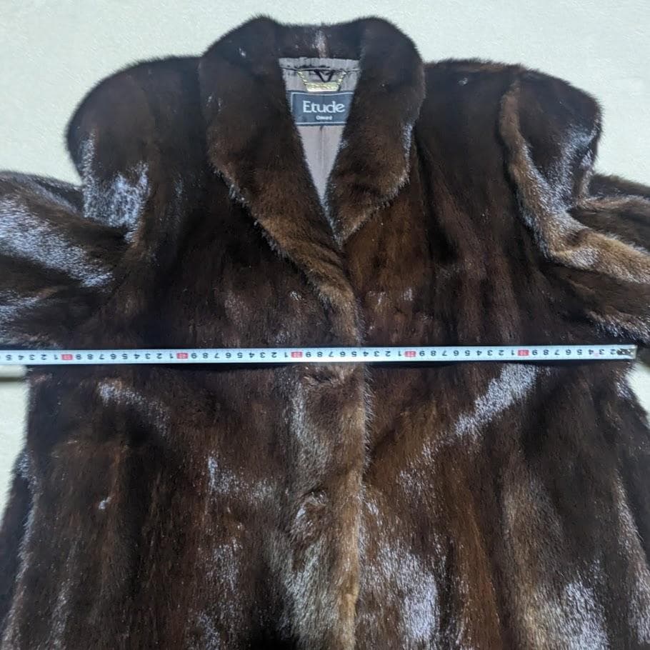 Etude SAGA MINK デミバフ ミンクコート 銀タグ ダークブラウン