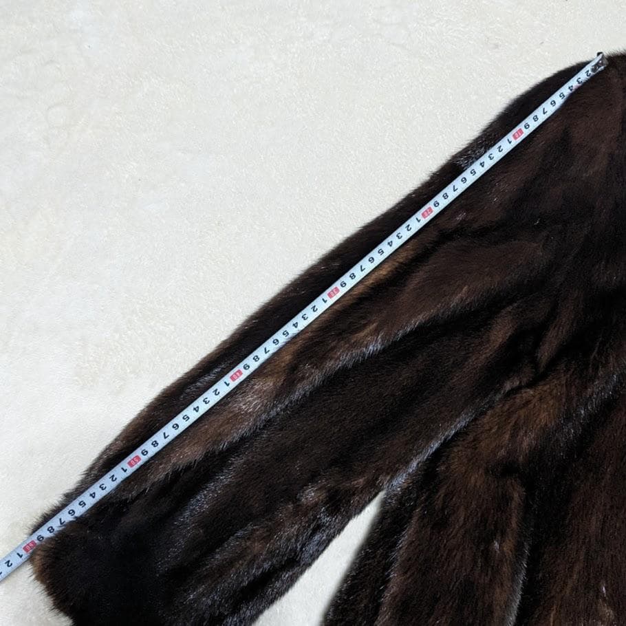 Etude SAGA MINK デミバフ ミンクコート 銀タグ ダークブラウン