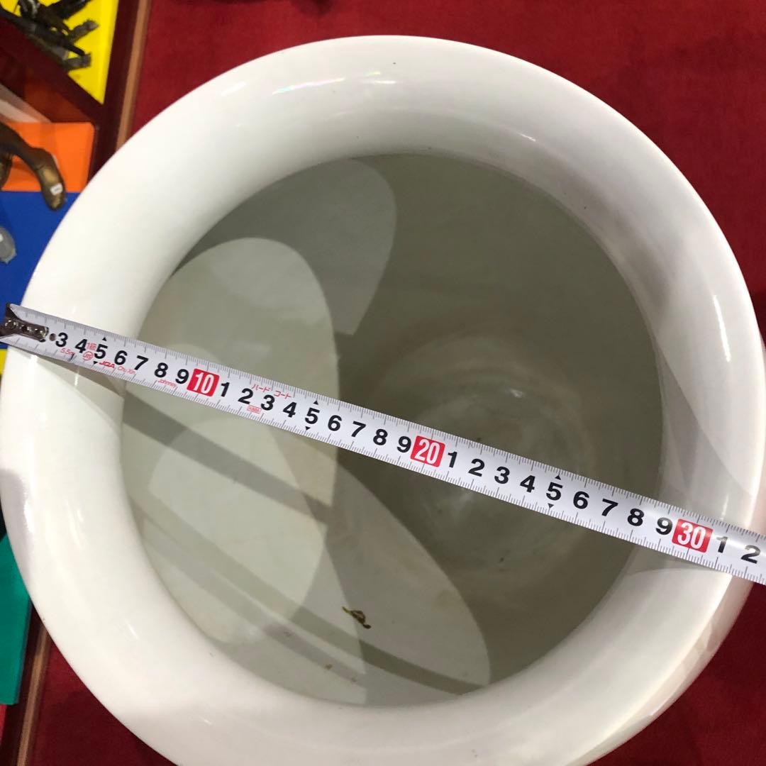 ホワイト 円筒形 花瓶　重さ14.5kg