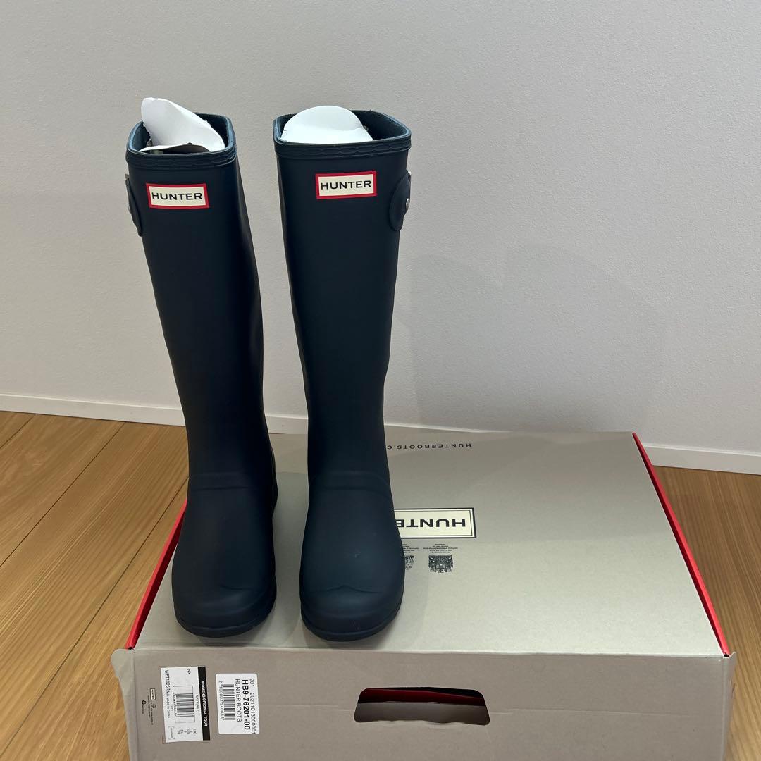 新品未使用HUNTER ネイビー長靴　24センチ