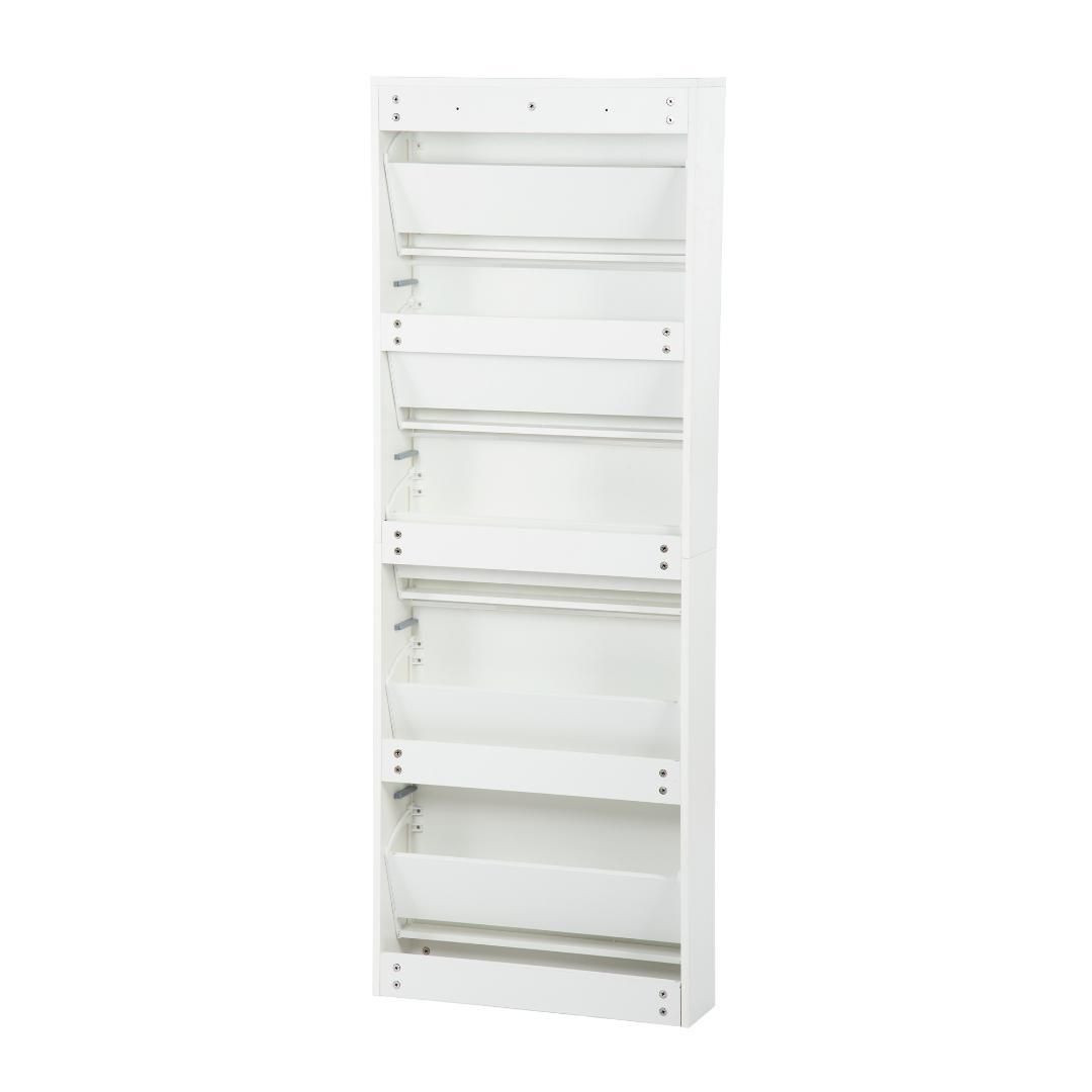 【鏡タイプ】下駄箱5段 シューズラック 玄関収納 スリムタイプ 靴収納ラック