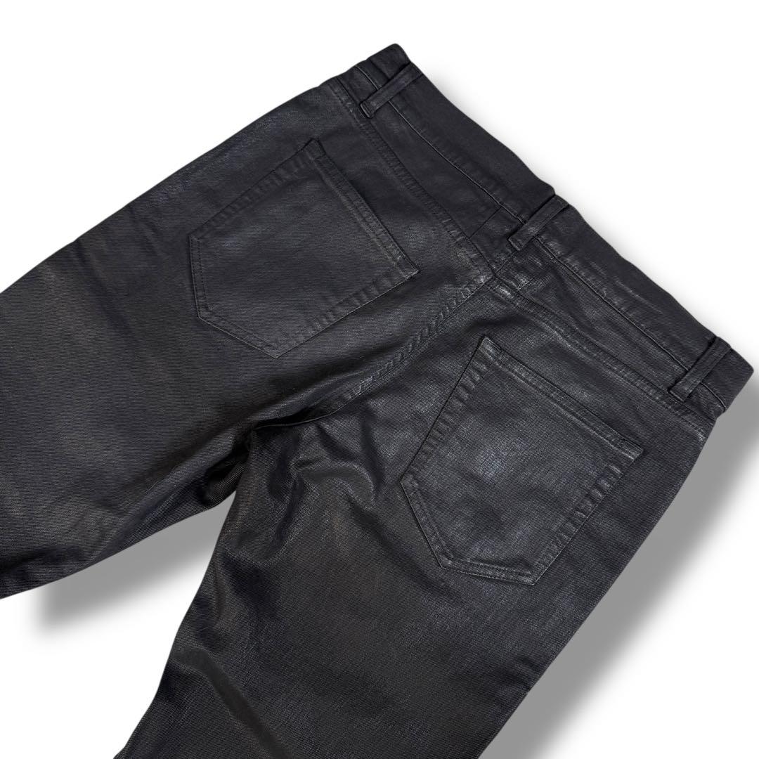 極美品 サンローランパリ エディ期 2014 コーティング デニムパンツ 黒
