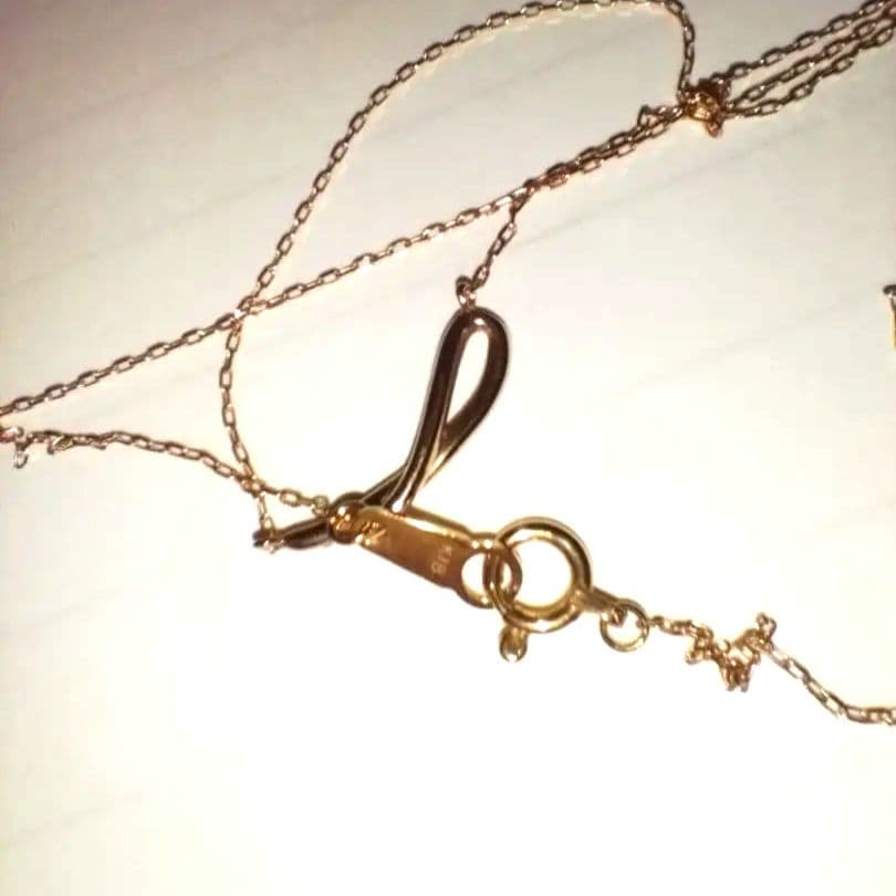 カナル4℃　ウェーブラインネックレス　K18 装飾ダイヤモンド