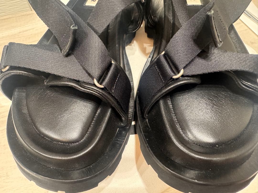 JIL SANDER プラットフォームレザーサンダル