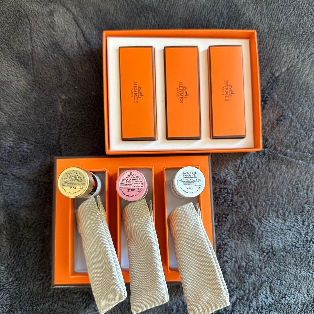 HERMES 口紅 3本セット ギフトボックス付き